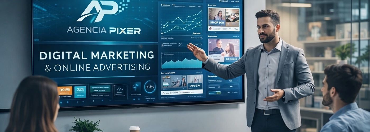 Presentación de estrategia de marketing digital en Agencia Pixer